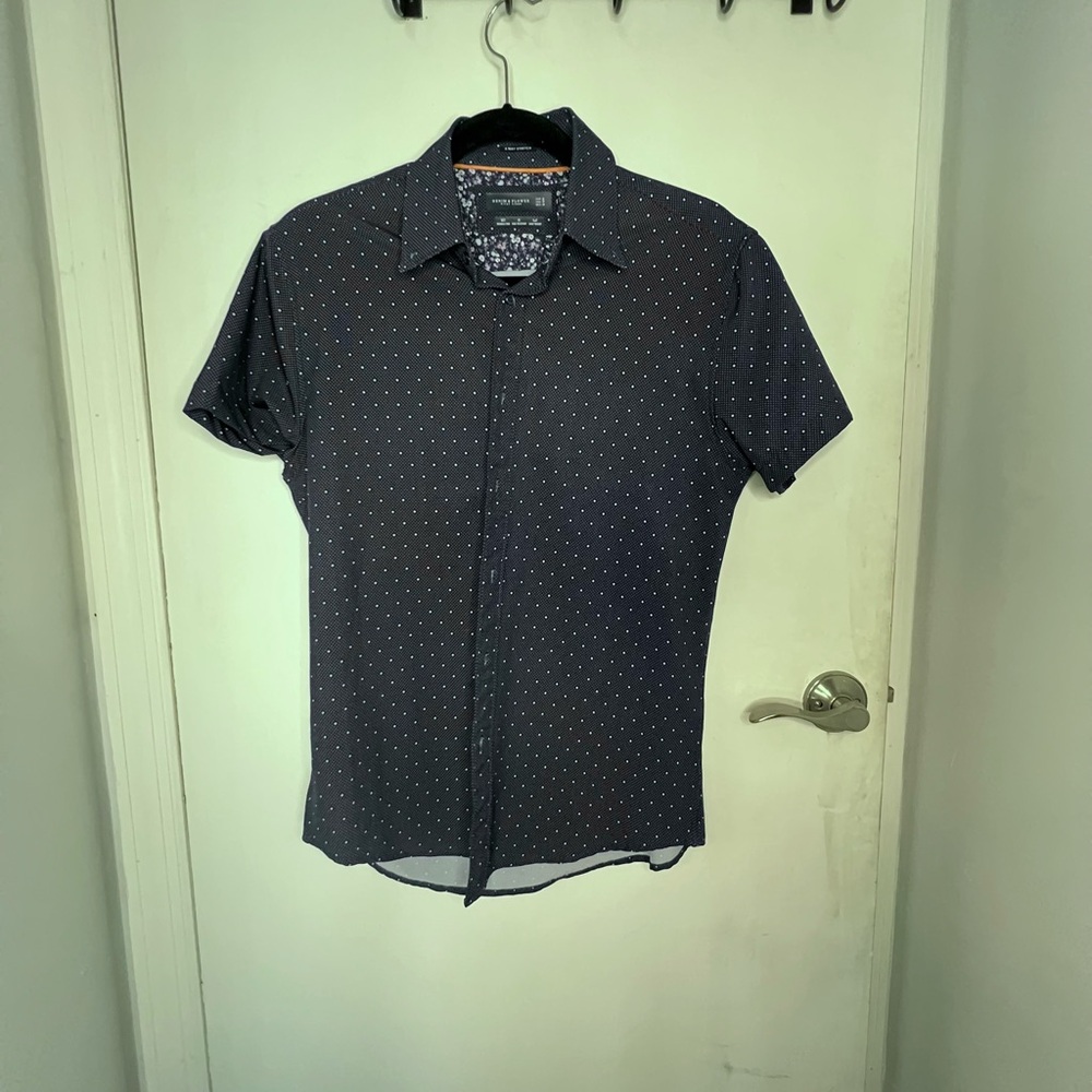 Men's Navy Polka Dot Shirt